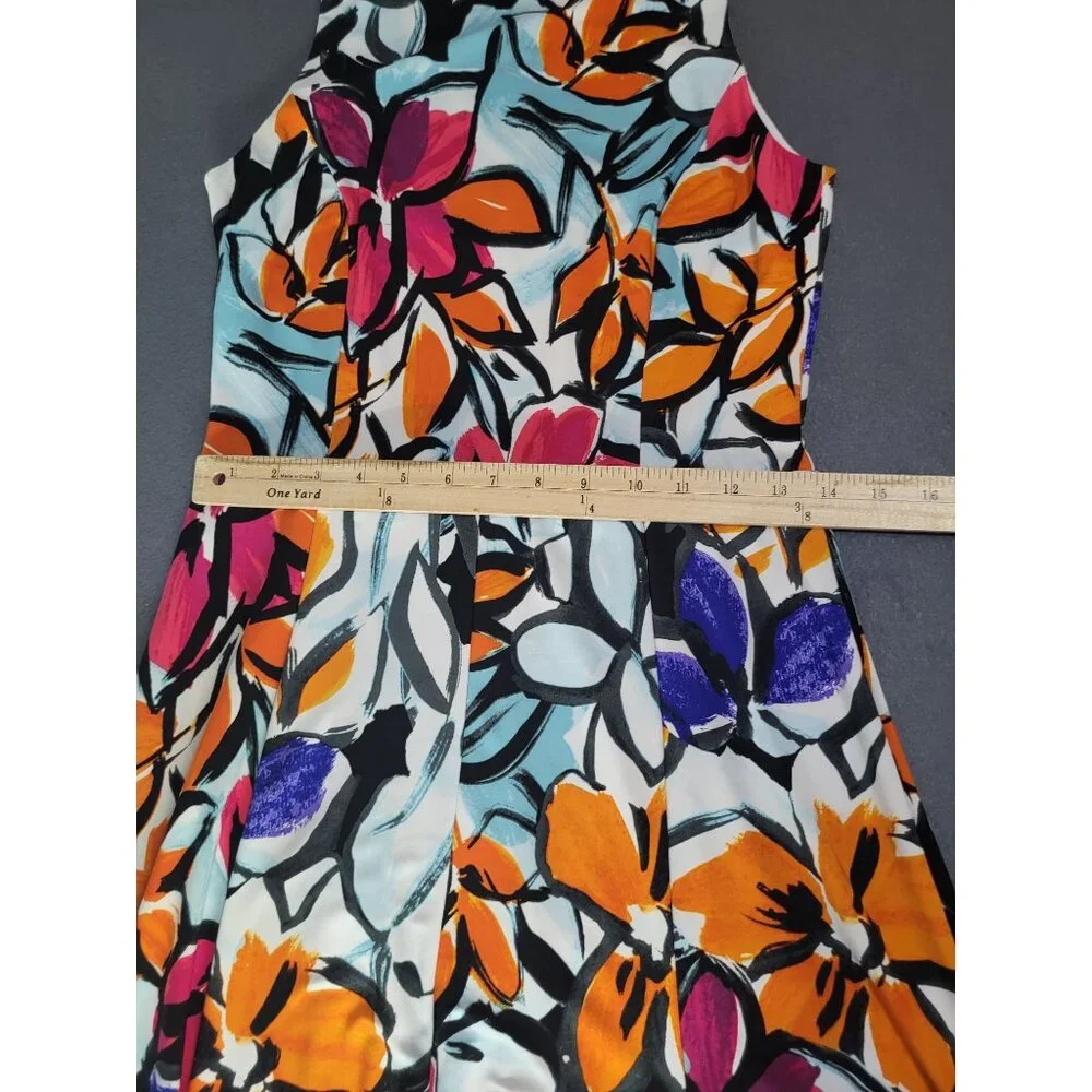 Lauren Ralph Lauren Womens SZ 4 Floral Sleeveless Dress Luxury Colorful Classy - Picture 5 of 8